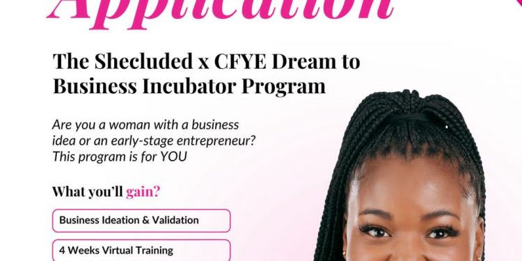 Call For Applications: The Shecluded x CFYE Dream to Business Incubator Program (Cohort7)