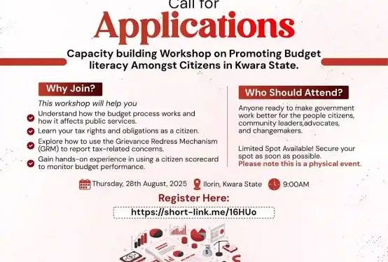 Call for Applications: Capacity Building Workshop on Promoting Budget Literacy 2025