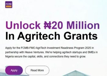 How to apply for the FCMB-FMO AgriTech Investment Readiness Program 2025 (Up to N20 million in grants)
