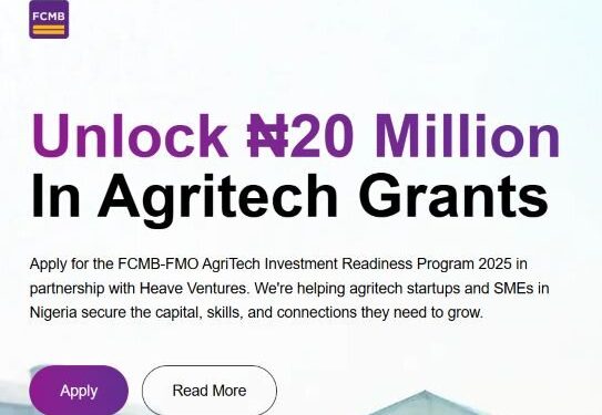 How to apply for the FCMB-FMO AgriTech Investment Readiness Program 2025 (Up to N20 million in grants)