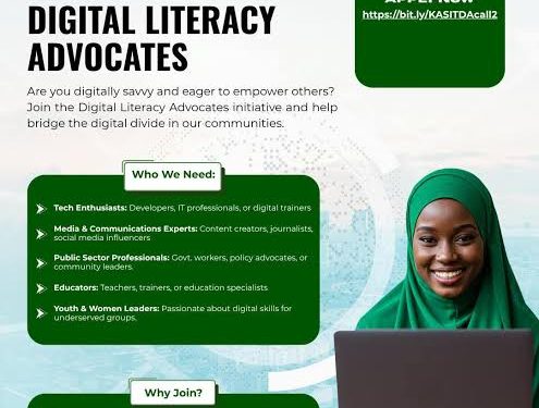 Call for Applications: Kano State Information Technology Development Agency (KASITDA) Digital Literacy Advocates Programme 2025