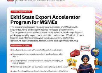 Call For  Applications: Ekiti State Export Accelerator Program for MSMEs