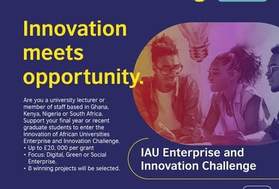 Call For Applications: British Council- IAU Enterprise And Innovation Challenge 2025 For University Staff Members (£20,000 Per Grant)