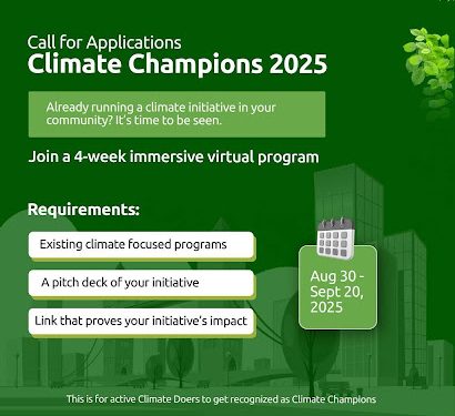 Call For Applications: ClimateLab Climate Champions 2025 for Changemakers