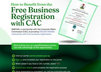 SMEDAN Free CAC Business Registration for 250,000 Entrepreneurs in Nigeria