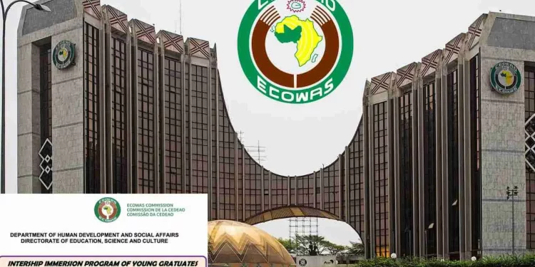Call For Applications: ECOWAS Immersion Internship Program 2026 For Africans