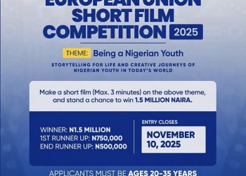 Call For  Applications: European Union Short Film Competition 2025 ( Up To N2 Million Prize)