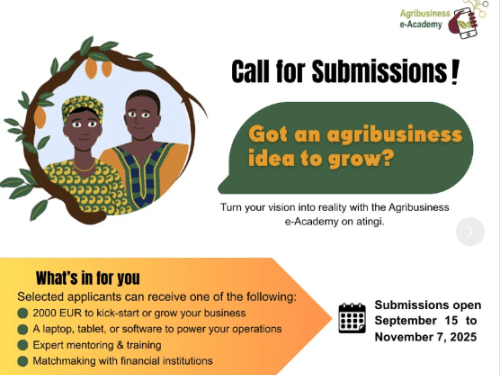 Agribusiness E-Academy Funding Programme 2025 – Applications Open (Up to €2,000 + Mentorship for Emerging Agripreneurs)