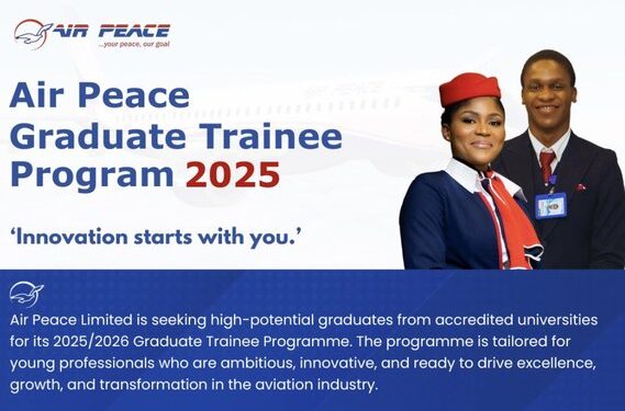 Air Peace Launches Graduate Trainee Program to Create 1,000 Jobs in Nigeria