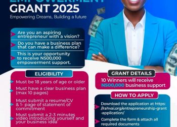 Call For Applications:RAHVAI Entrepreneurship Empowerment Grant 2025 (₦500,000 per winner)