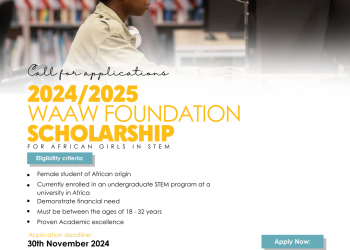 WAAW Foundation Scholarship 2025 ($500 Award for African Women in STEM)