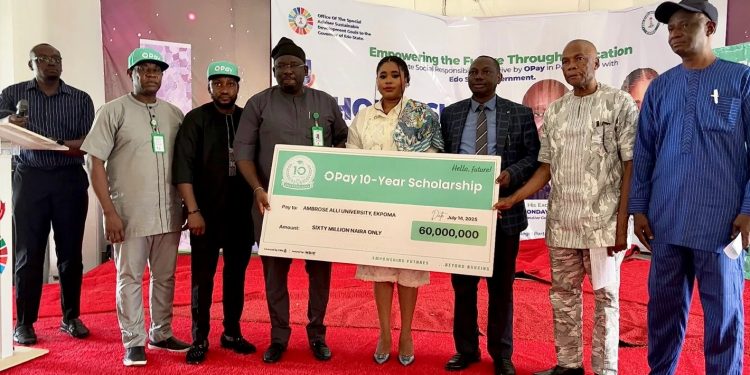 OPay Awards N300,000 Scholarships to Ambrose Alli University Students to Advance Quality Education