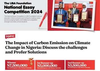 UBA Foundation Announces Over N22.5 Million in Educational Grants for 2025 National Essay Competition Winners