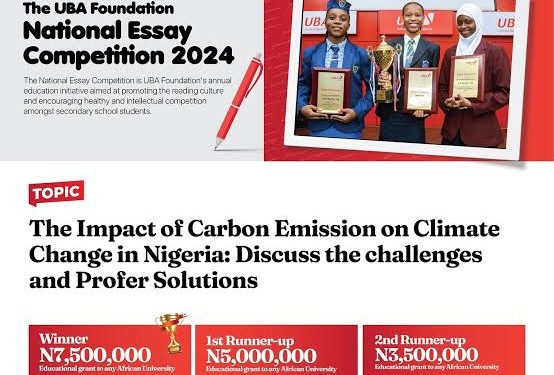 UBA Foundation Announces Over N22.5 Million in Educational Grants for 2025 National Essay Competition Winners