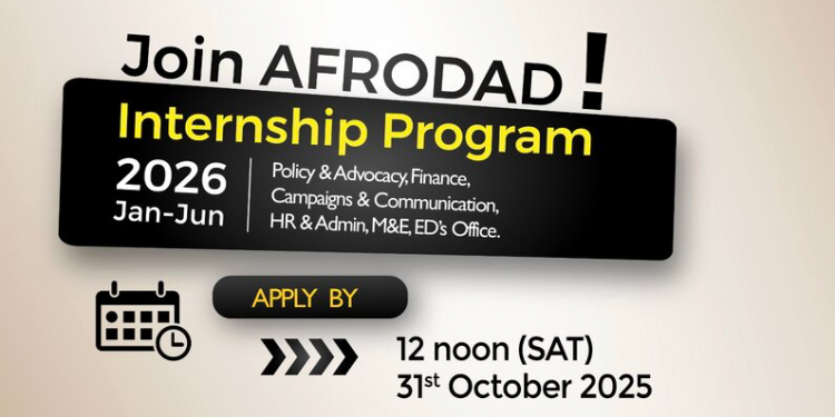 AFRODAD Internship Program 2026 Opportunities for African