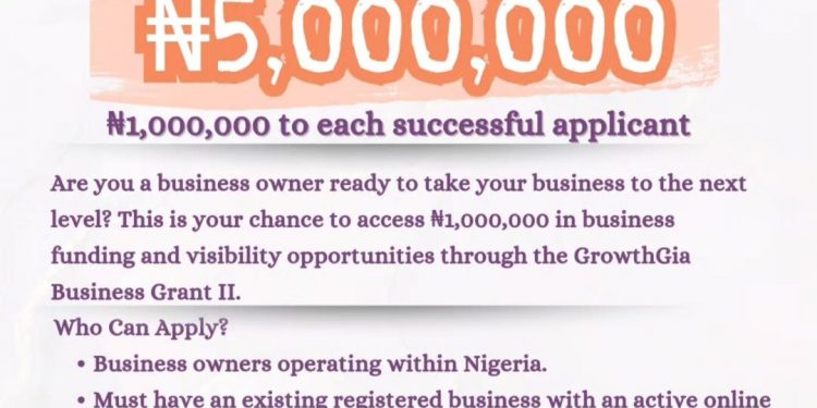 GrowthGia Business Grant II — N1 Million Each for Five Nigerian Businesses
