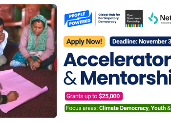 People Powered Funding & Mentorship for Participatory Programs  (up to US$25,000 Grant )