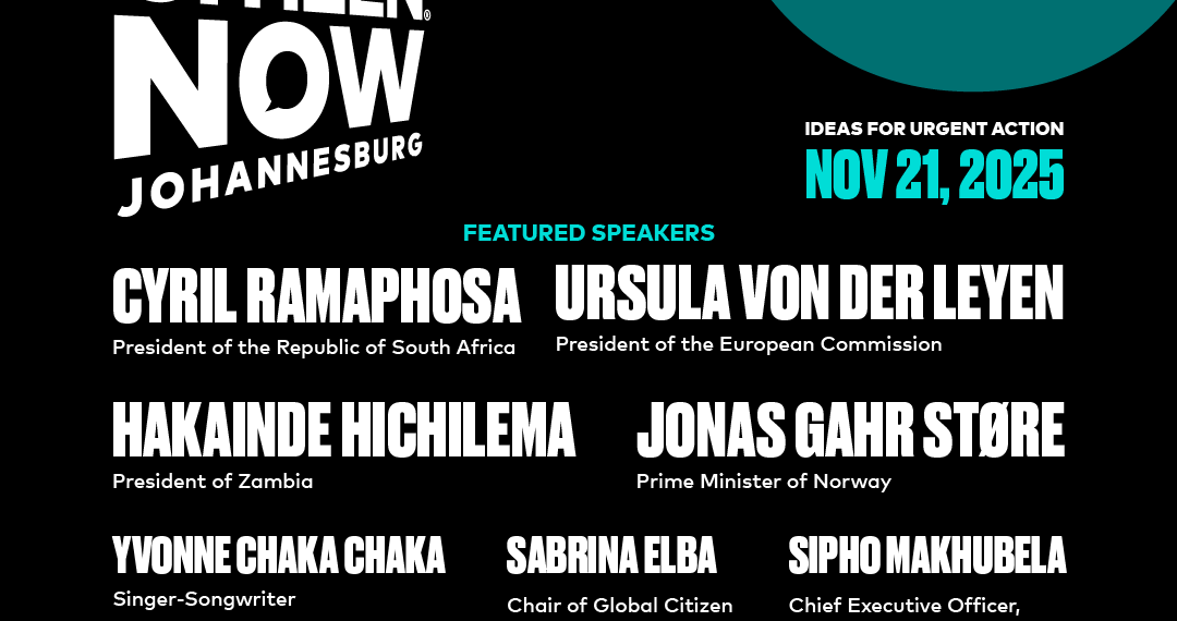 Global Citizen NOW Summit to Hold in Johannesburg, Driving Investments in Africa’s Clean Energy Future