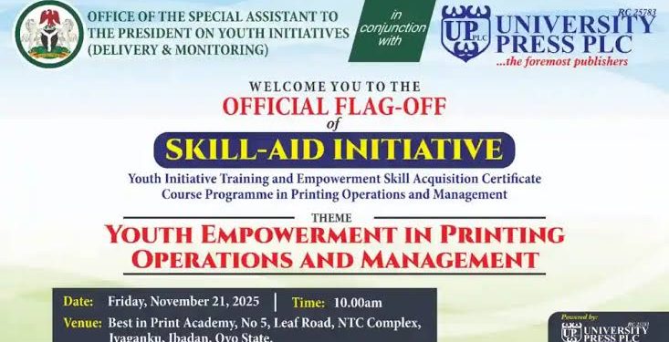 Youth Office Launches Skill-Aid Initiative to Strengthen Technical Capacity in Nigeria’s Printing Sector