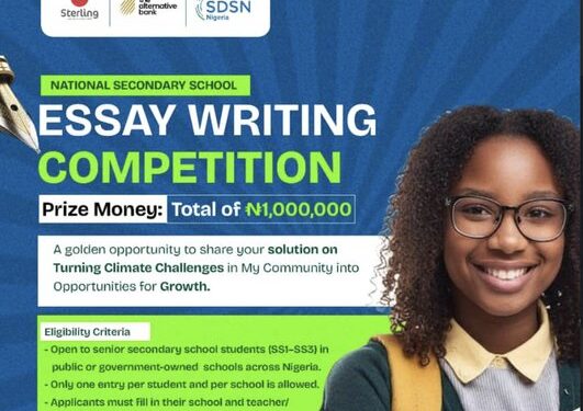 Call for Applications: UN SDSN Youth Nigeria National Essay Competition 2025 (₦1 Million Prize)