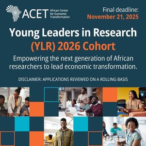 Call for Applications: ACET Young Leaders in Research (YLR) Grant 2026 for Early-Career African Researchers ($15,000 Grant)