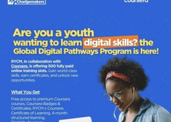 Call For Applicatons: Refugee Youth Changemakers (RYCM) Global Digital Pathways Program (Fully Sponsored Access to Coursera)