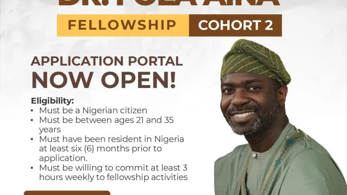 Call For Applications: Dr. Fola Aina Fellowship For Next-Gen Leaders 2026 Cohort 2