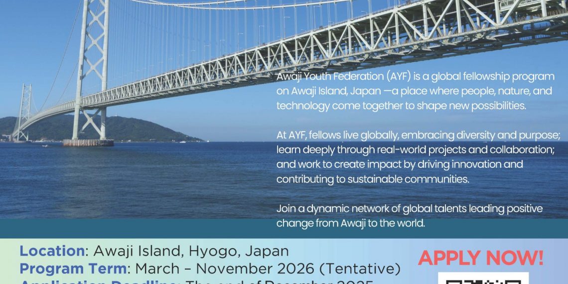 Call For Applications : Awaji Youth Federation Fellowship for Emerging Leaders 2026