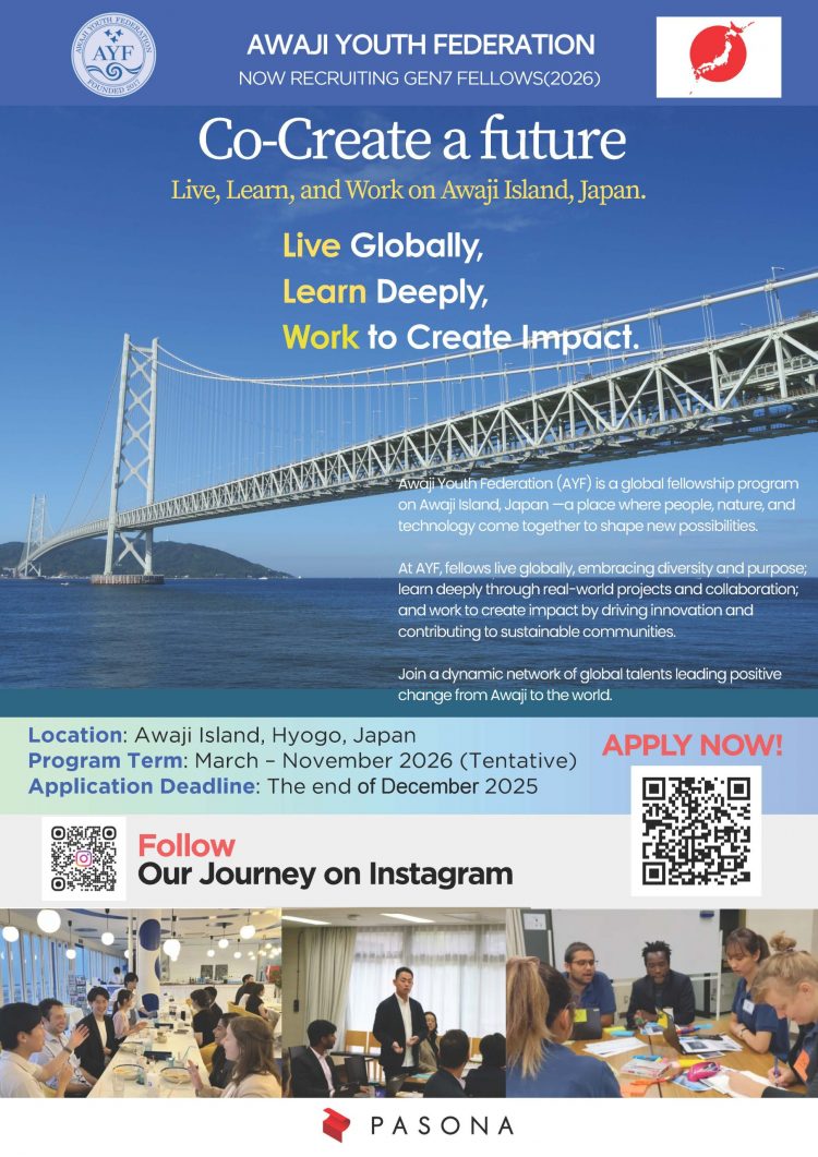 Call For Applications : Awaji Youth Federation Fellowship for Emerging Leaders 2026