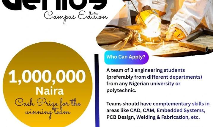 Call For Applications: Nigerian Genius Campus Edition Engineering Competition 2026( ₦1 Million Prize)