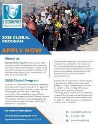 Call For Applications: Eisenhower Fellowships (EF) Fall 2026 Innovative Entrepreneurs Program (Fully Funded to the United States)