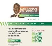 Call For Applications: Kofi Annan Global Health Leadership Programme 2026 for Africans (Fully Funded)