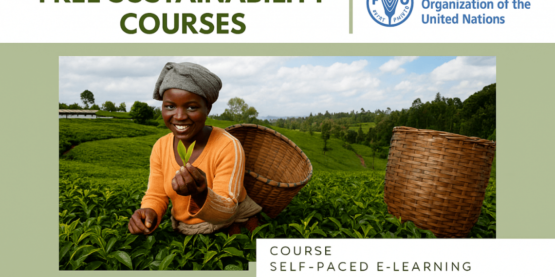 Call For Applications:  Food and Agriculture Organization (FAO) 20 Free Courses 