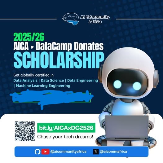 Call for Applications: AICA × DataCamp Scholarship 2026/2027 (Fully Funded Data Science and AI Training for African Learners)