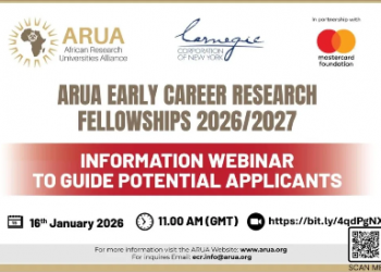 Call for Applications: ARUA Early Career Researcher Fellowship 2026