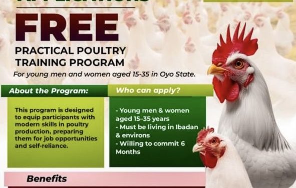 Call for Applications: Free Practical Poultry Training Programme For Farmers