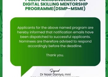 Sokoto State Releases Shortlist for Digital Skilling Mentorship Programme for MSMEs