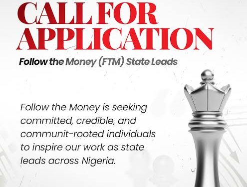 Call For Applications: Follow The Money (FTM) State Lead Positions Across Nigeria 2026