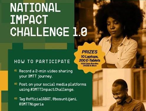 Call For Applications: Federal Government 3MTT National Impact Challenge 2026 (Win Laptops, Tablets, and Data Bundles)