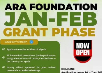 Call For Applications: ARA Foundation Research Grant For Nigerian BioMedical Researchers ( N1Million Grant)