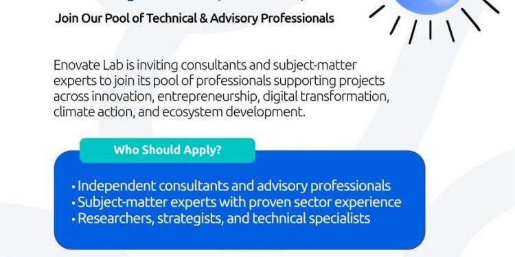 Call for Consultants: Enovate Lab’s Expert Pool 2026